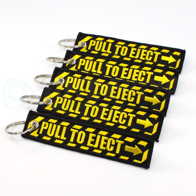 Rotary13B1 PULL TO EJECT Key Chain - Black/Yellow - 5 PCS - Image 2